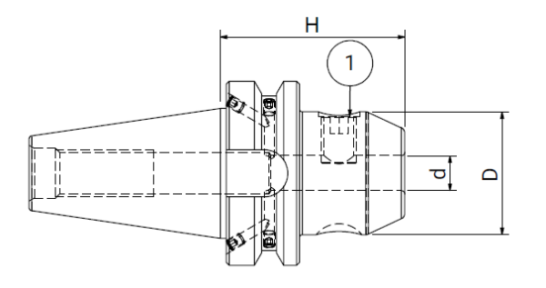 Оправка ISO50 MAS403BT WELDON H125 D.50